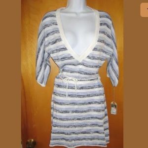 Converse One Star Striped Long Knit Top XS